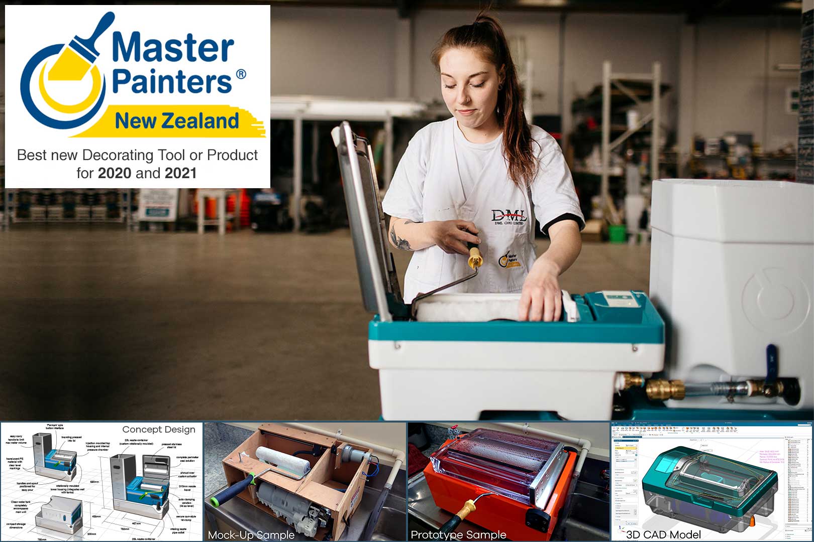 Roller Blaster paint roller cleaner design by Idea