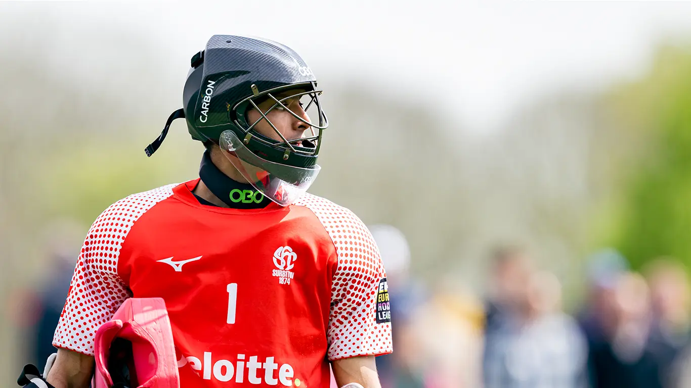 OBO carbon field hockey goalkeeper helmet designed by idea developments